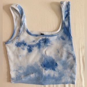 Tie dye ribbed crop top